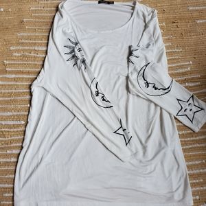 Long sleeve celestial moon sun tee